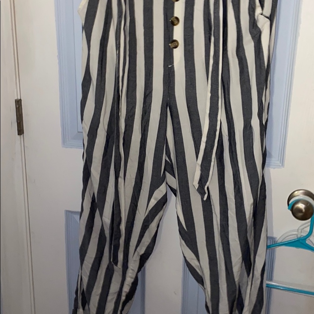 striped flowy pants